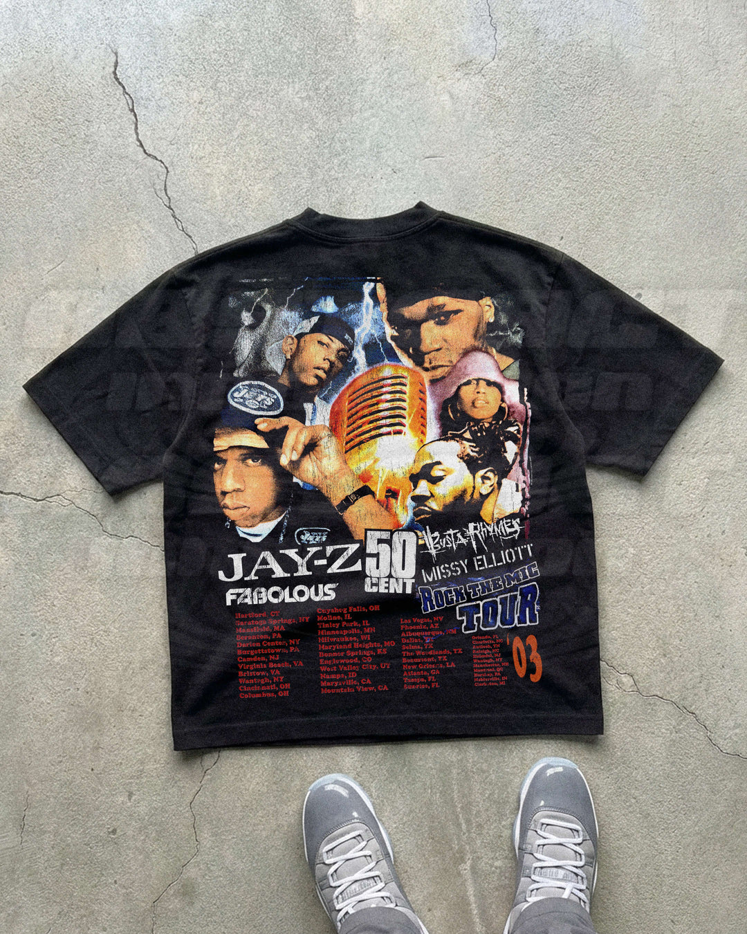THE ROCK THE MIC TOUR 2003 TEE (CROPPED FIT)