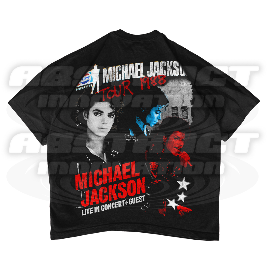 THE MJ SODA TOUR '88 TEE (black - double sided)